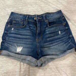 Aeropostale Blue Jean Shorts Distressed Cuffed size 4
